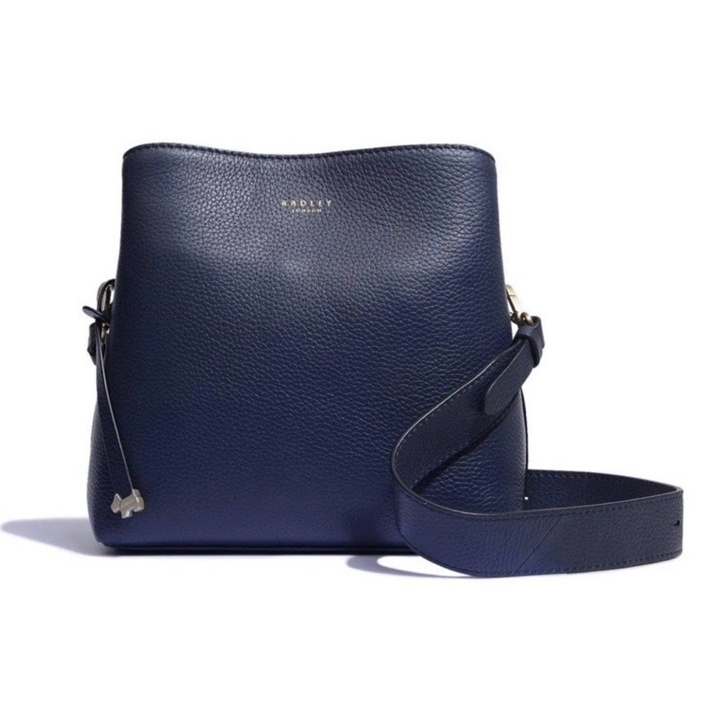 NWOT RADLEY Dukes Place pebbled leather middle compartment crossbody bag - Black